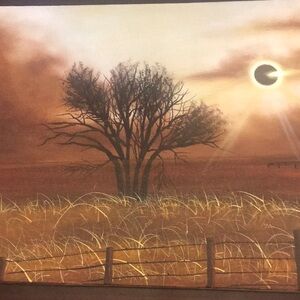 A 25*15 acrylic canvas signed painting